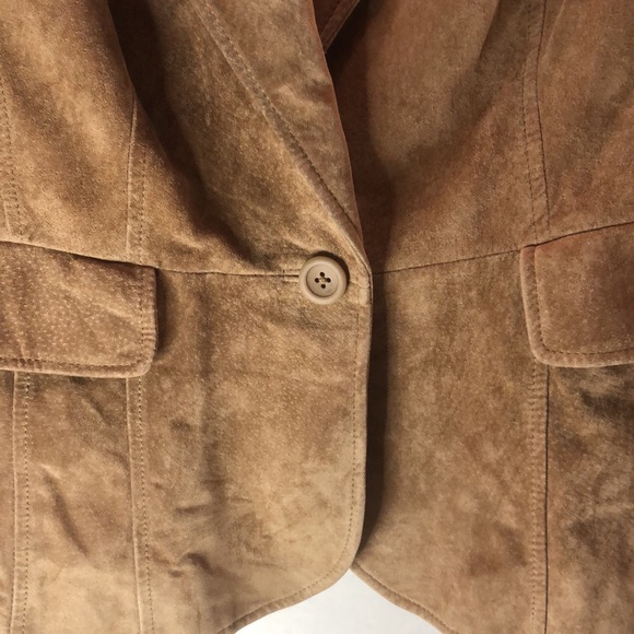 Ann Taylor Loft Suede Leather Brown Jacket Women’s Size 6 - Picture 3 of 8